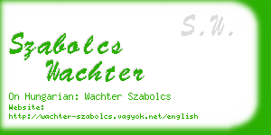 szabolcs wachter business card